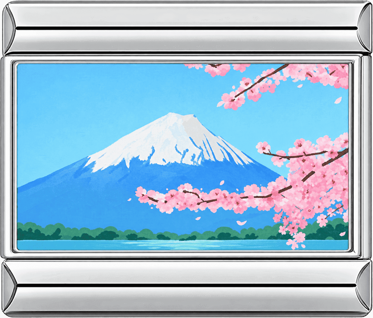 Cherry Blossom Fuji Single Charm