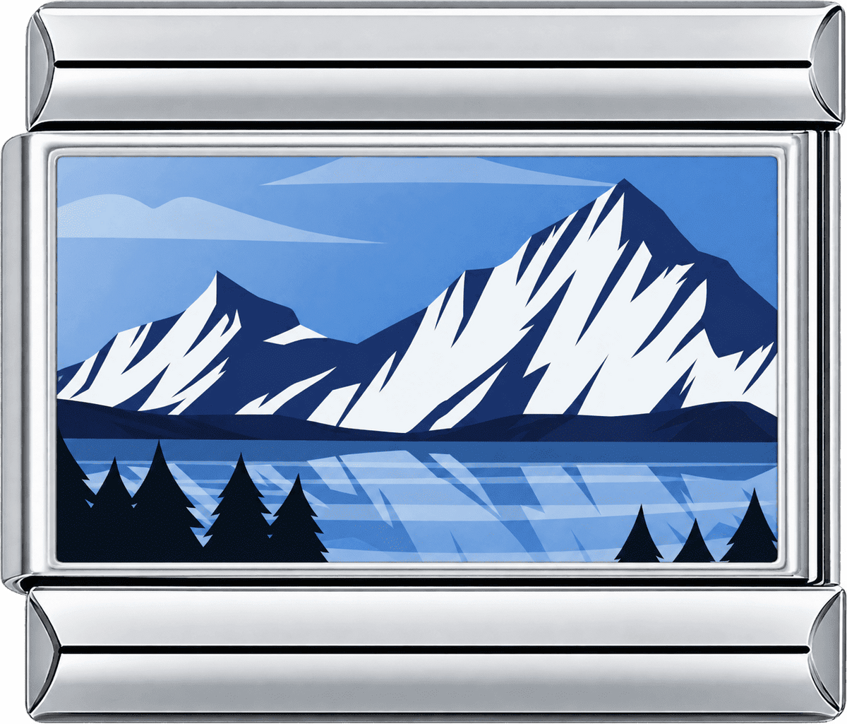 Icy Mountain Lake Single Charm
