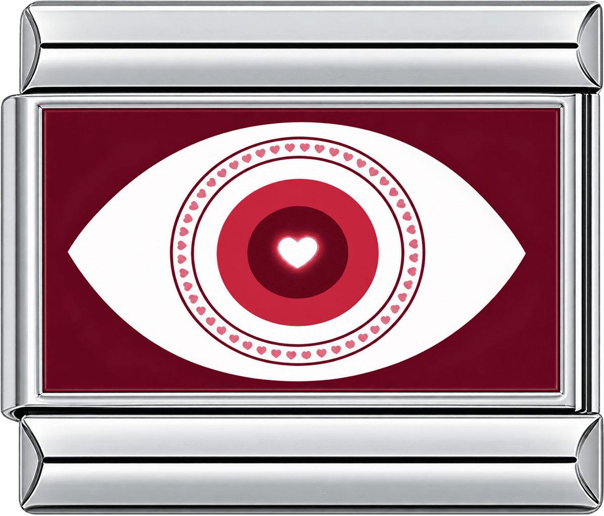 Heart Evil Eye Single Charm
