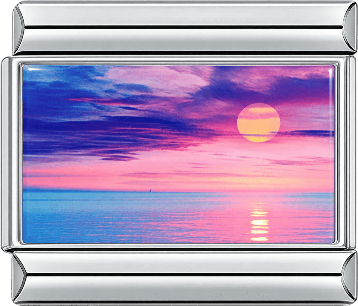 Pink Ocean Sunset Single Charm