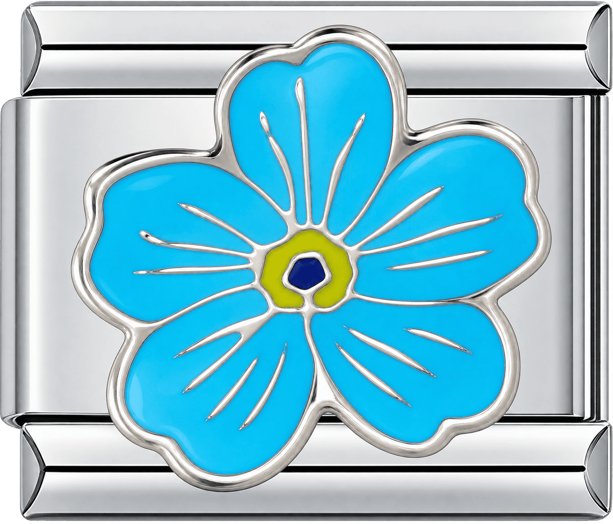 Azure Five-Petal Blossom Single Charm