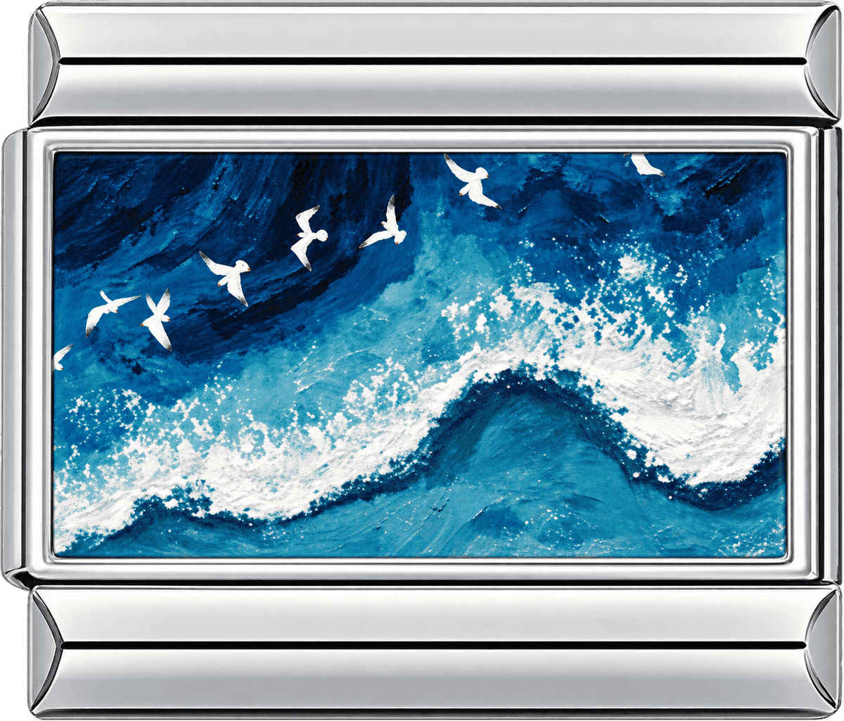 Ocean Waves & Seagulls Single Charm