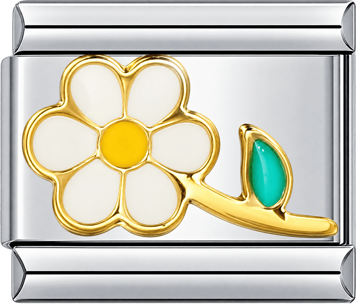 Ivory Six-Petal Flower Single Charm