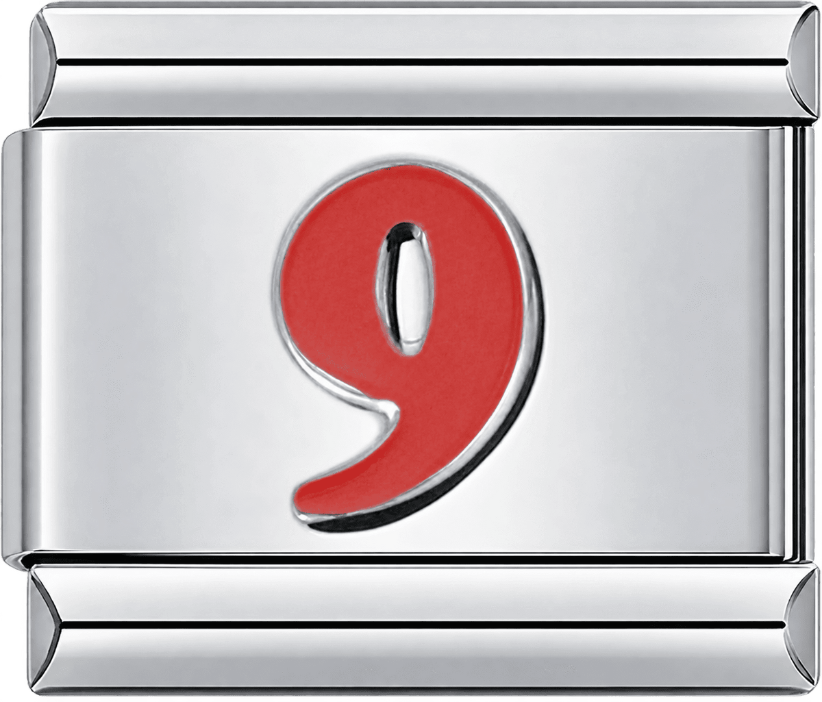 Red Number 9 Single Charm