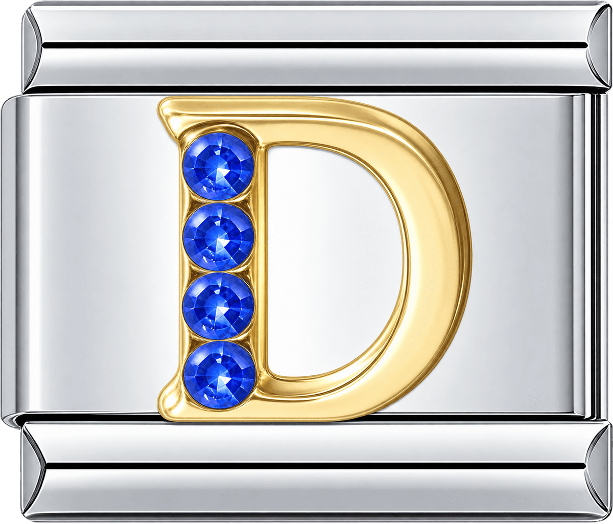 Gold Letter D Single Charm