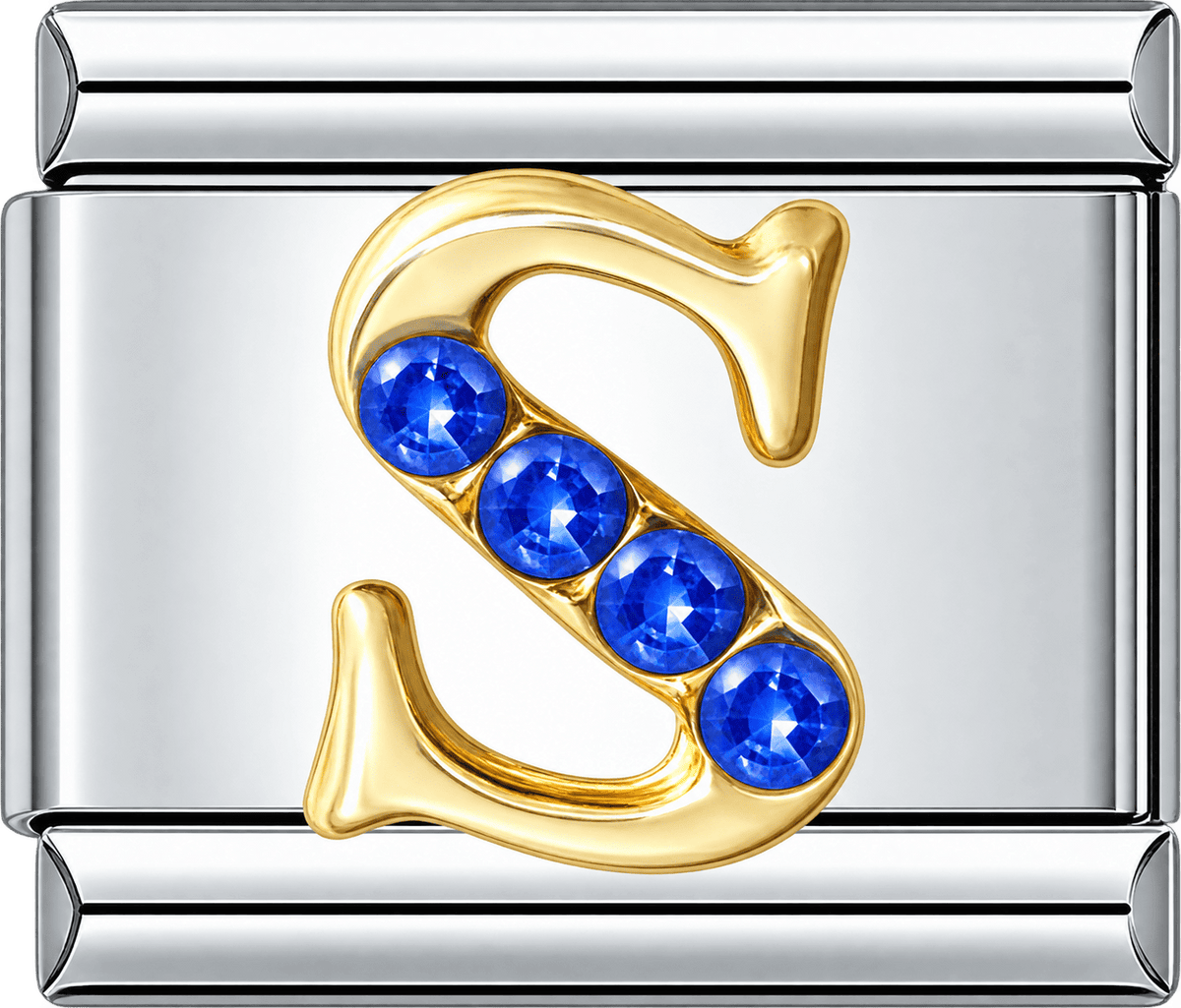 Gold Letter S Single Charm