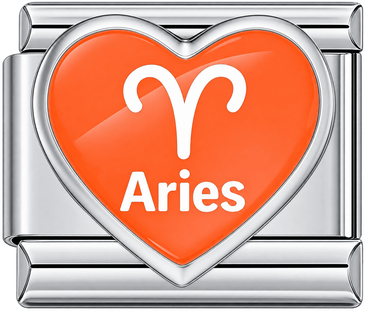 Heart Aries Single Charm