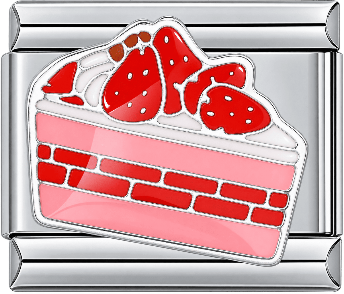 Strawberry Cake Slice Single Charm