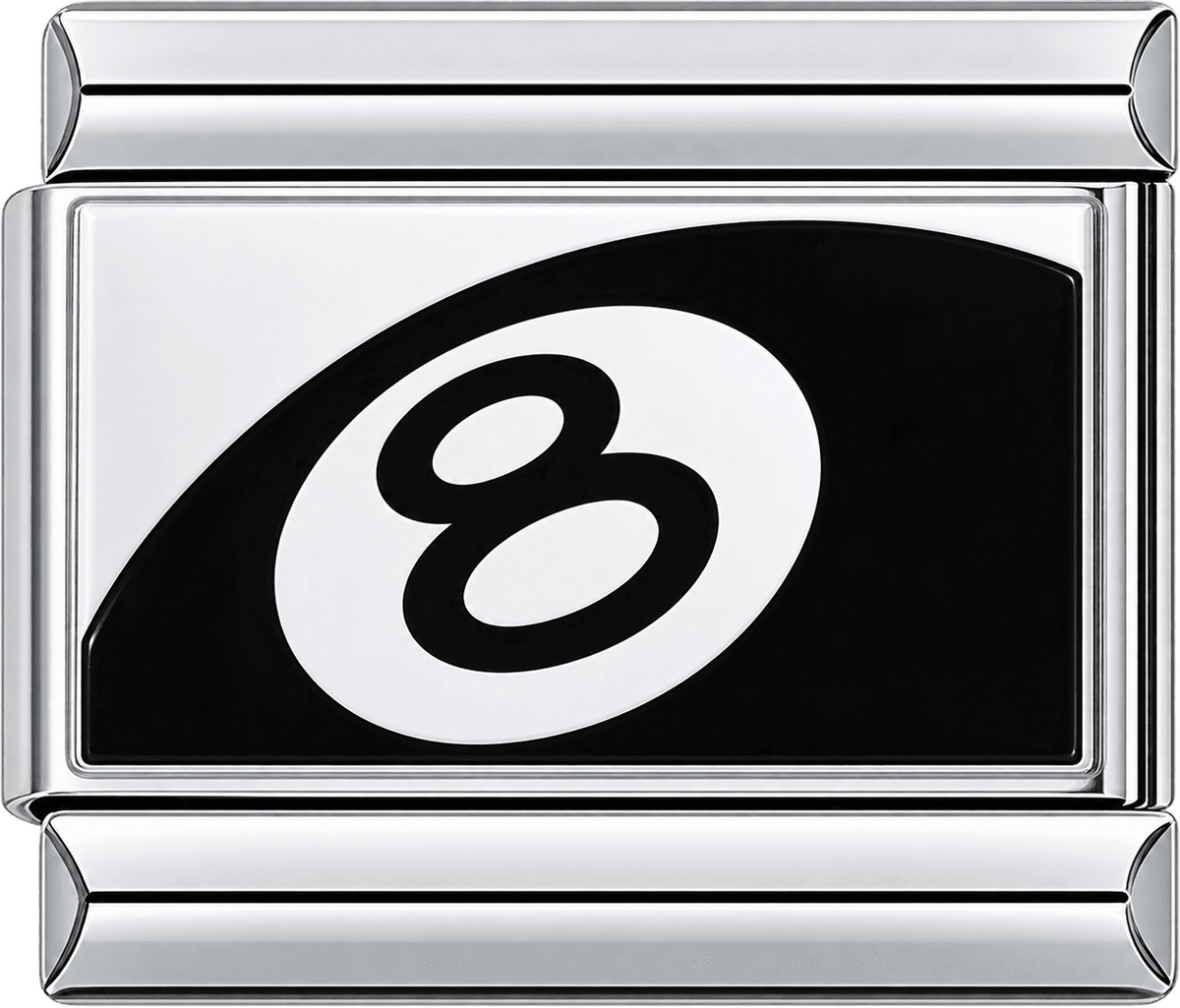 Black 8 Ball Single Charm