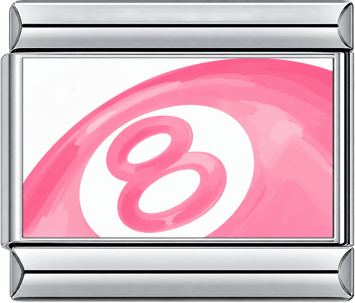 Pink 8 Ball Single Charm