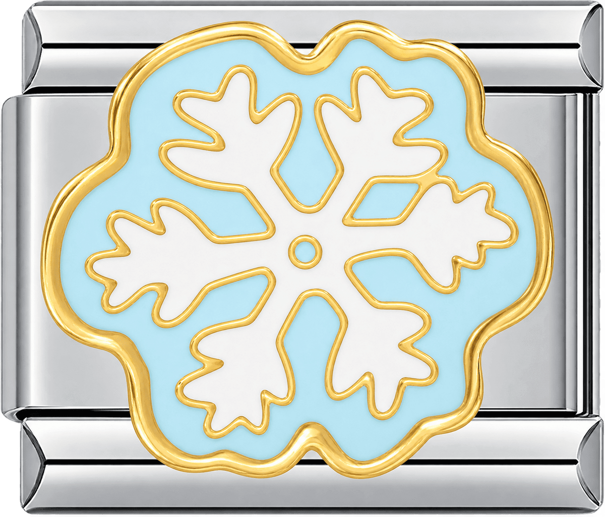 Blue Snowflake Single Charm