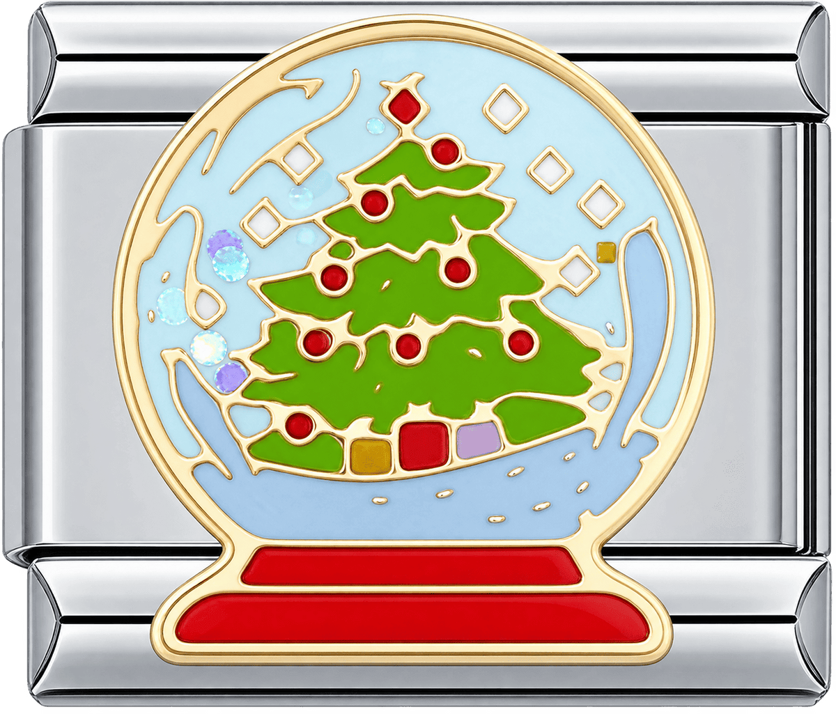 Christmas Tree Snow Globe Single Charm