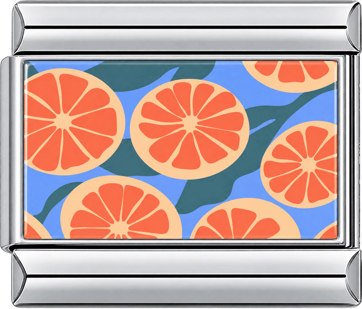 Orange Citrus Pattern Single Charm