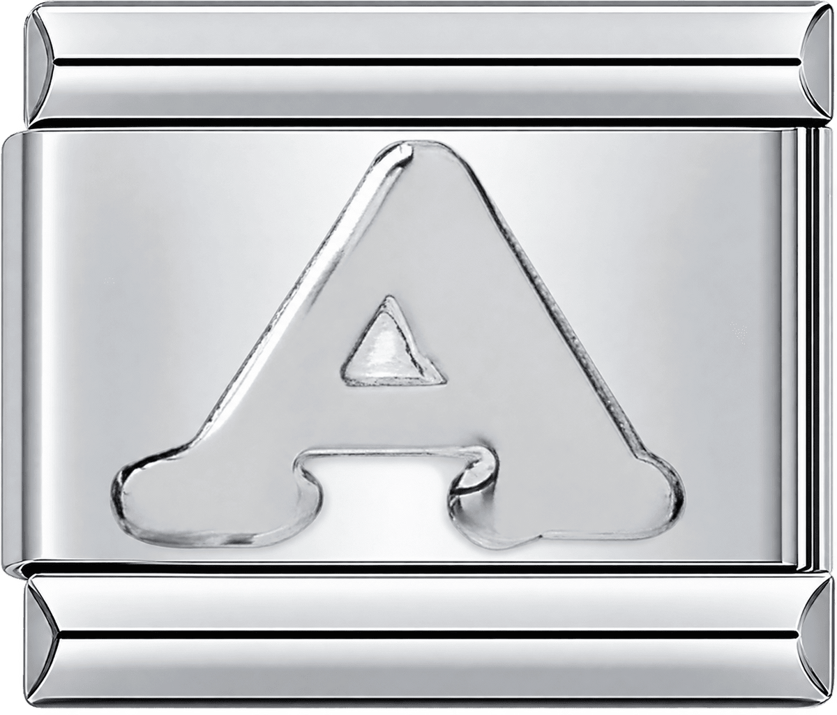 Silver Letter A Single Charm