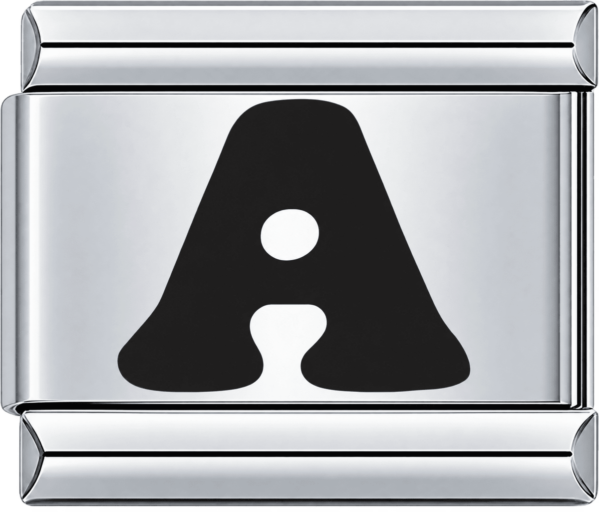 Black Letter A Single Charm