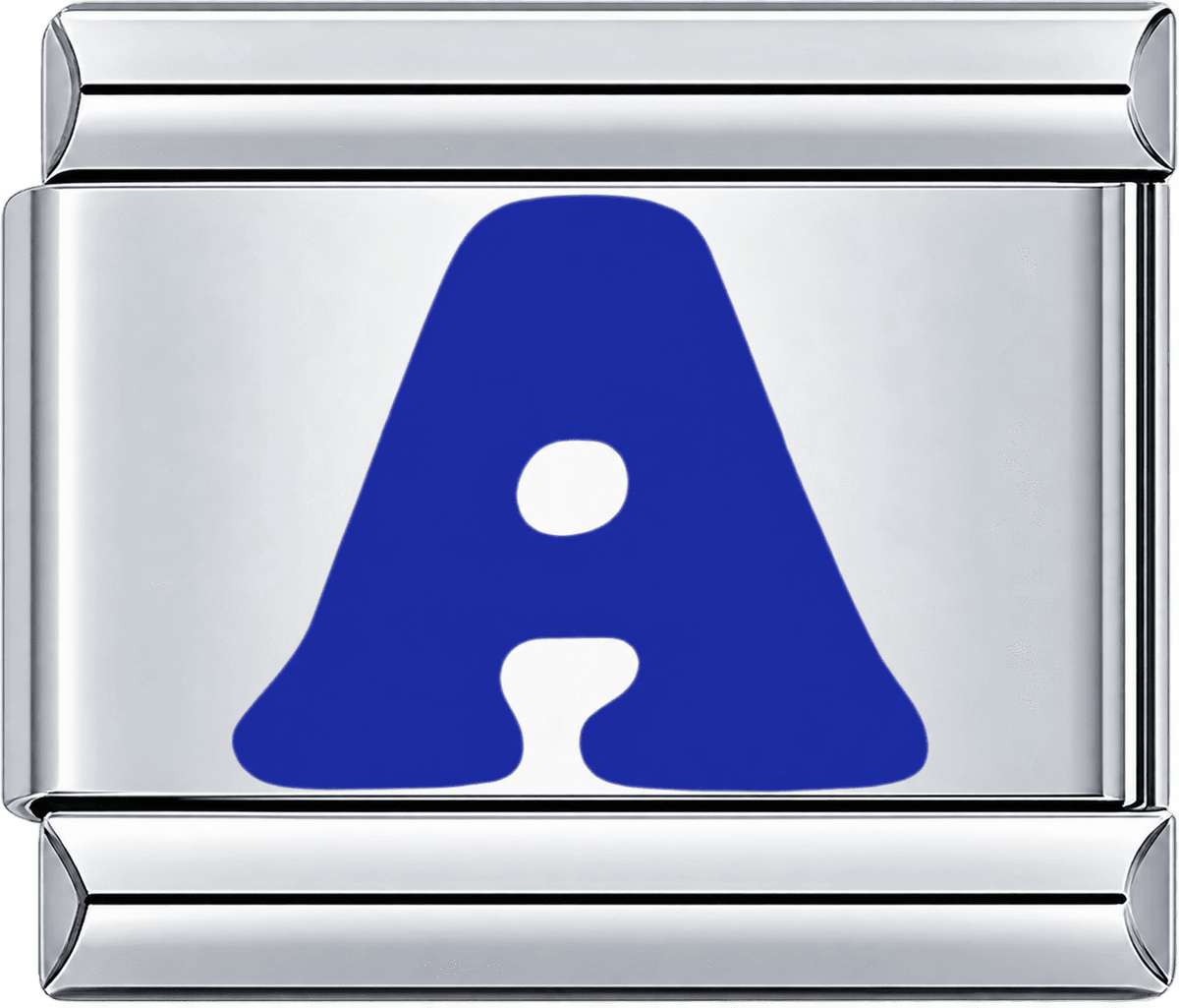 Blue Letter A Single Charm