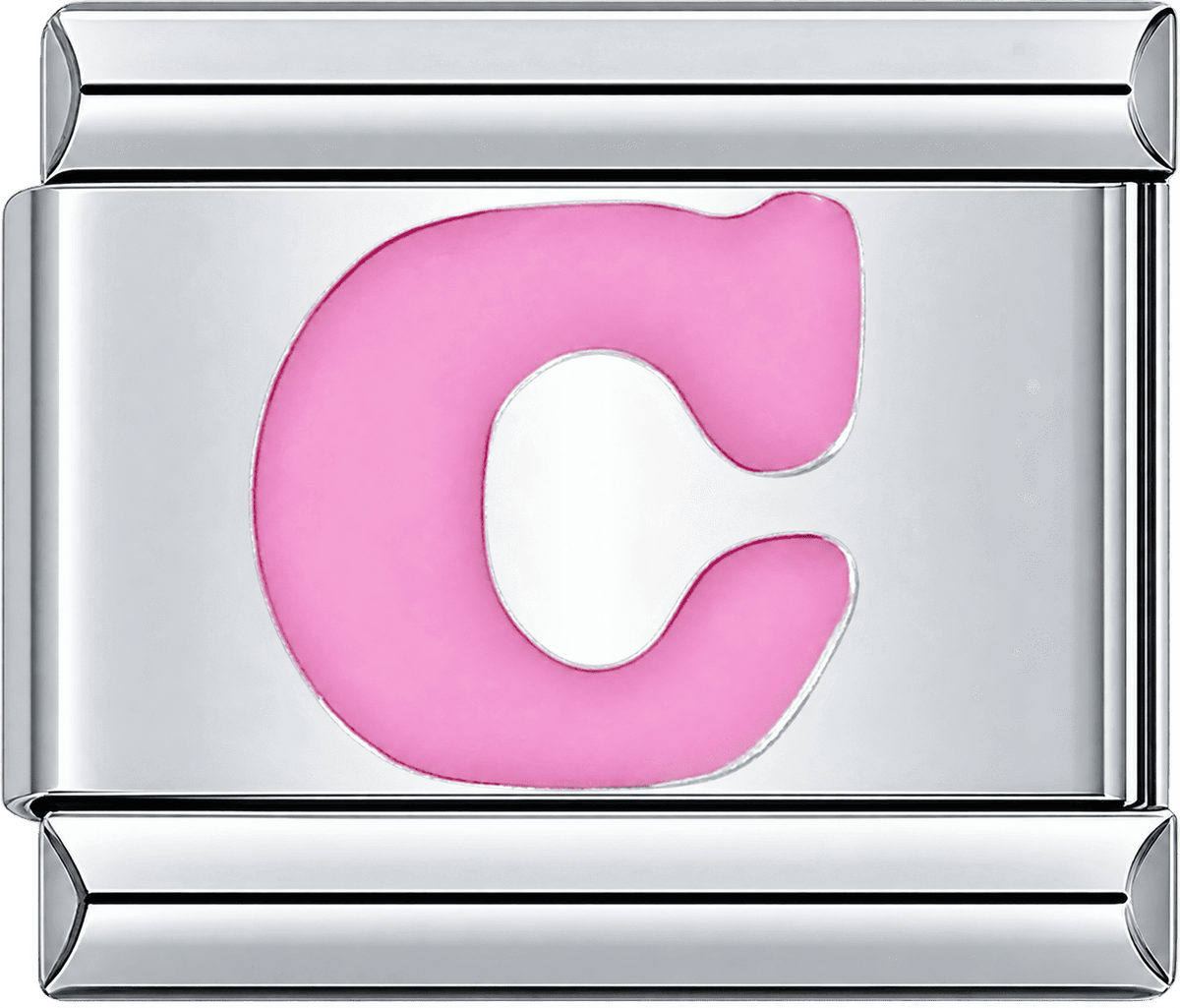 Pink Letter C Single Charm