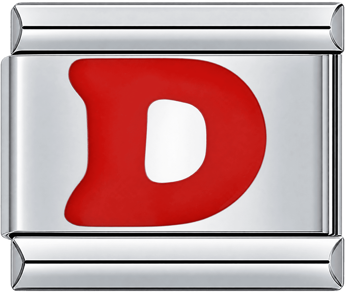 Red Letter D Single Charm