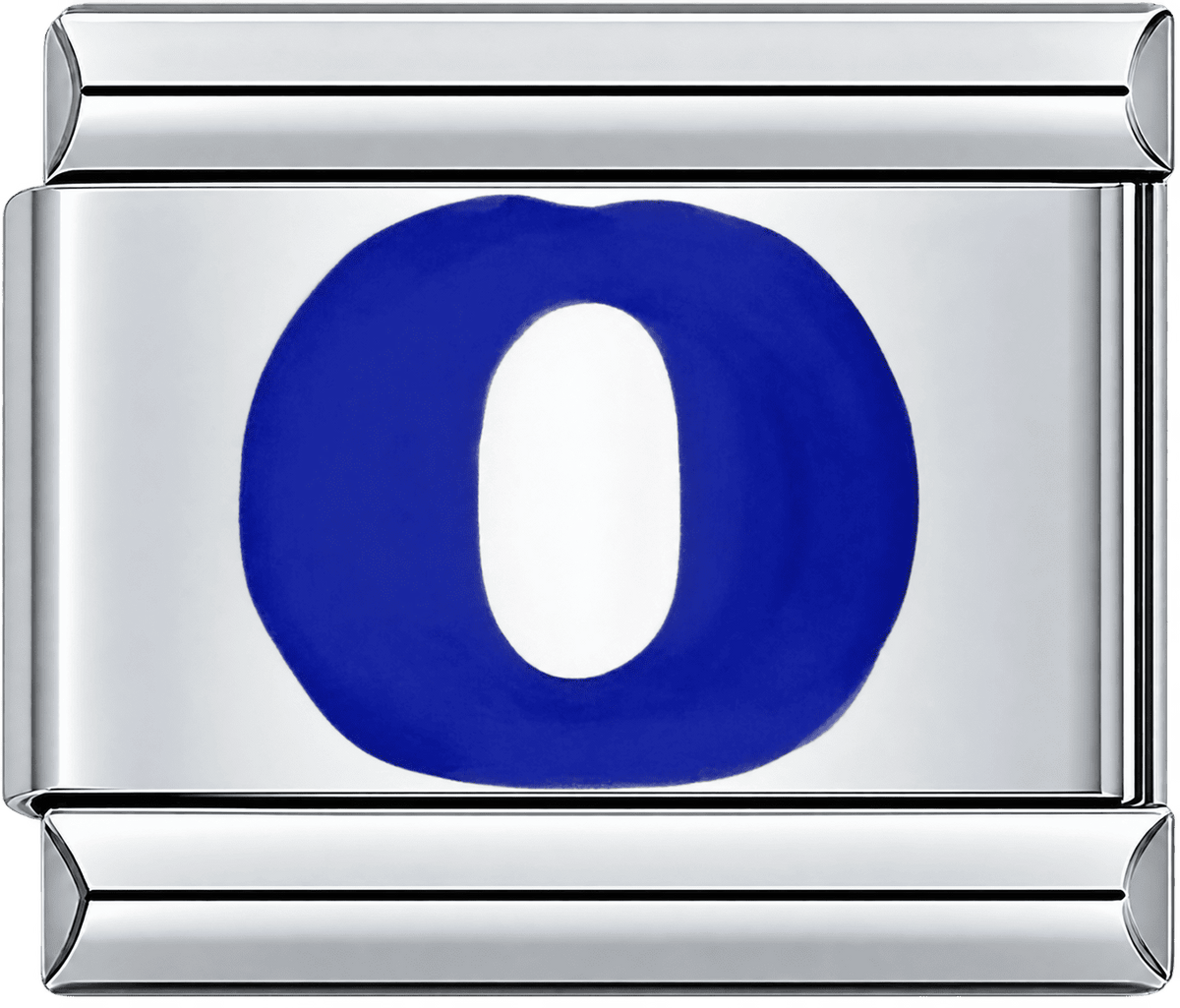 Blue Letter O Single Charm