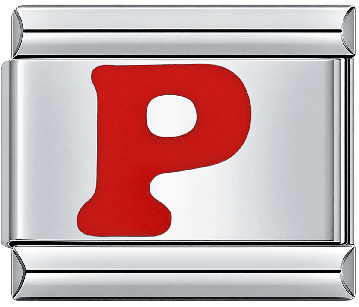Red Letter P Single Charm