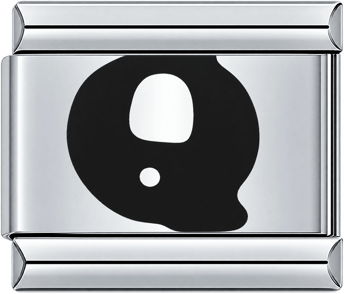 Black Letter Q Single Charm