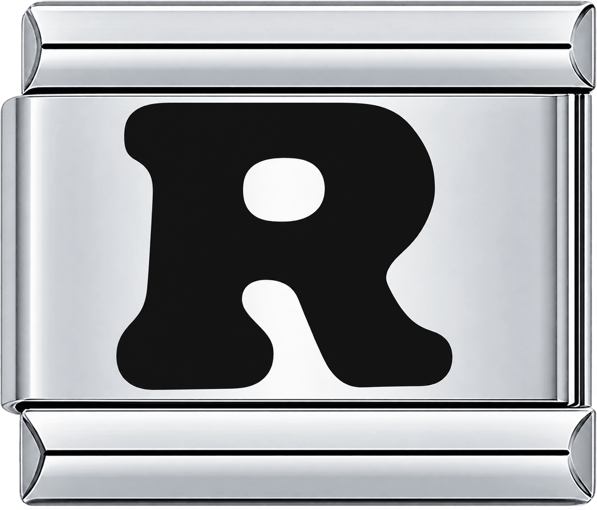 Black Letter R Single Charm