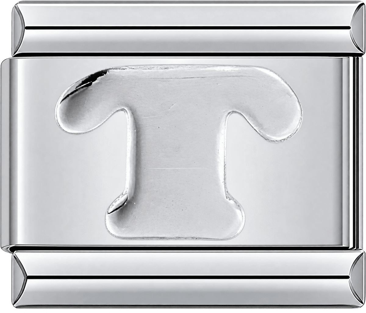 Silver Letter T Single Charm