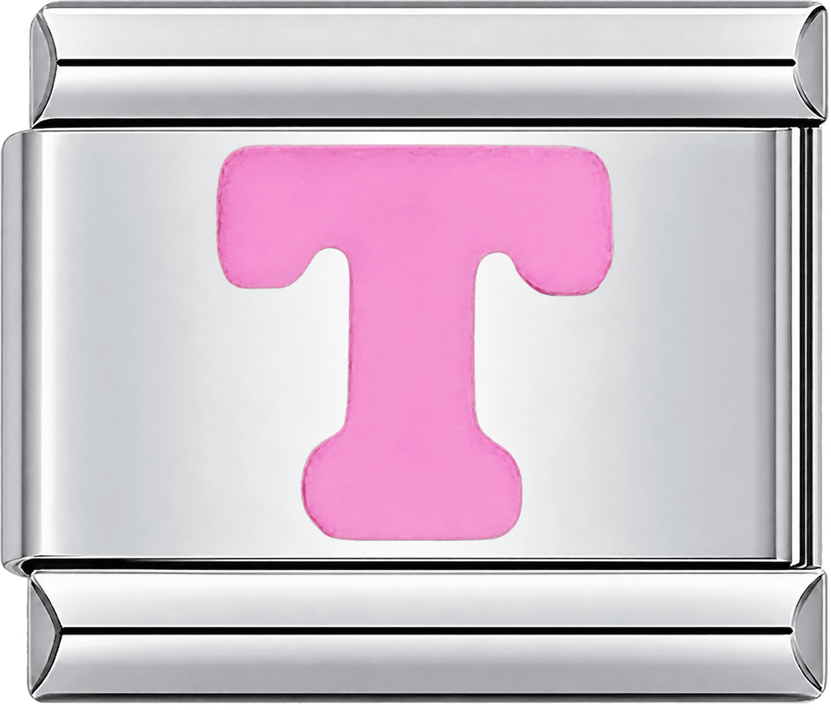 Pink Letter T Single Charm