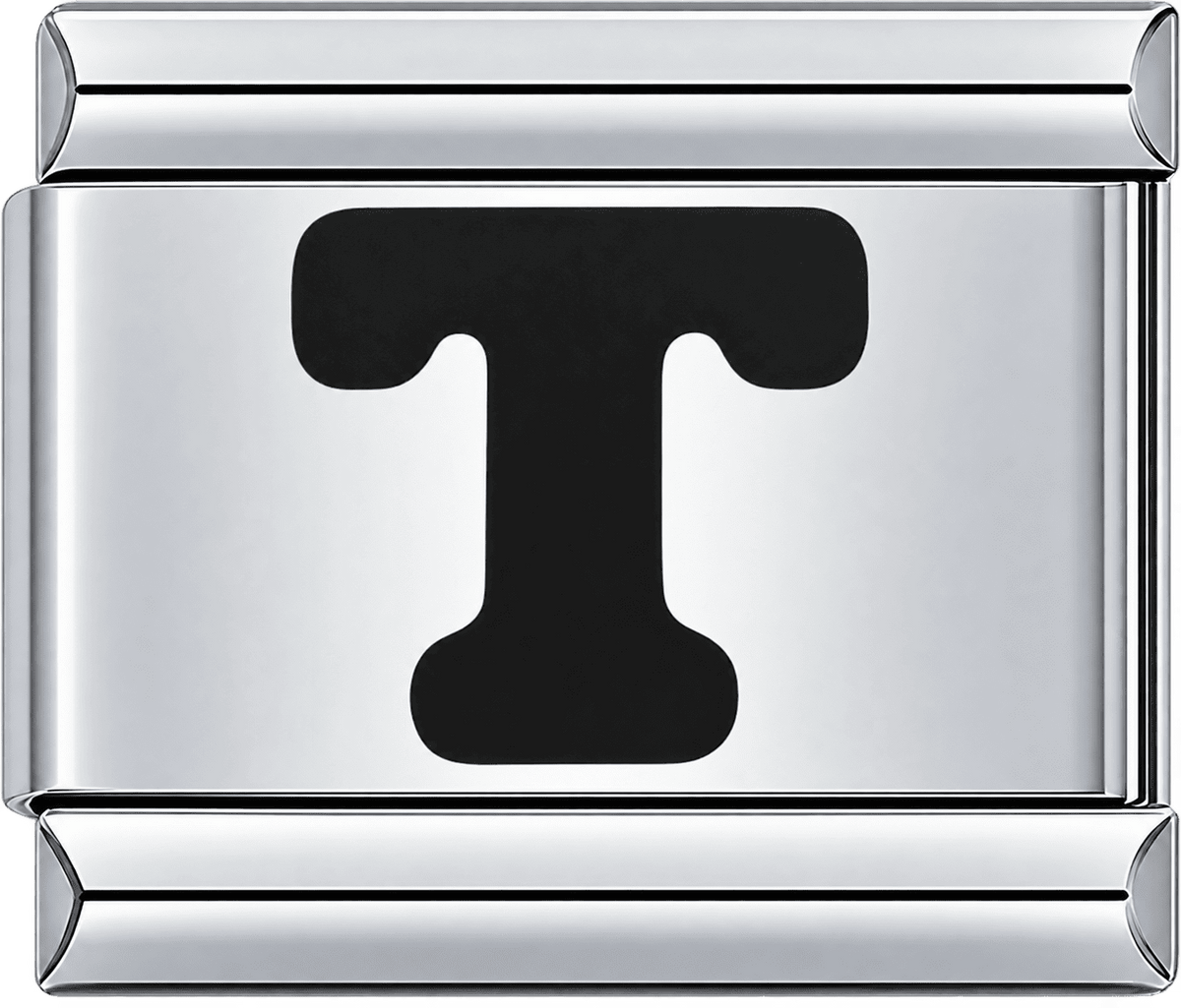 Black Letter T Single Charm