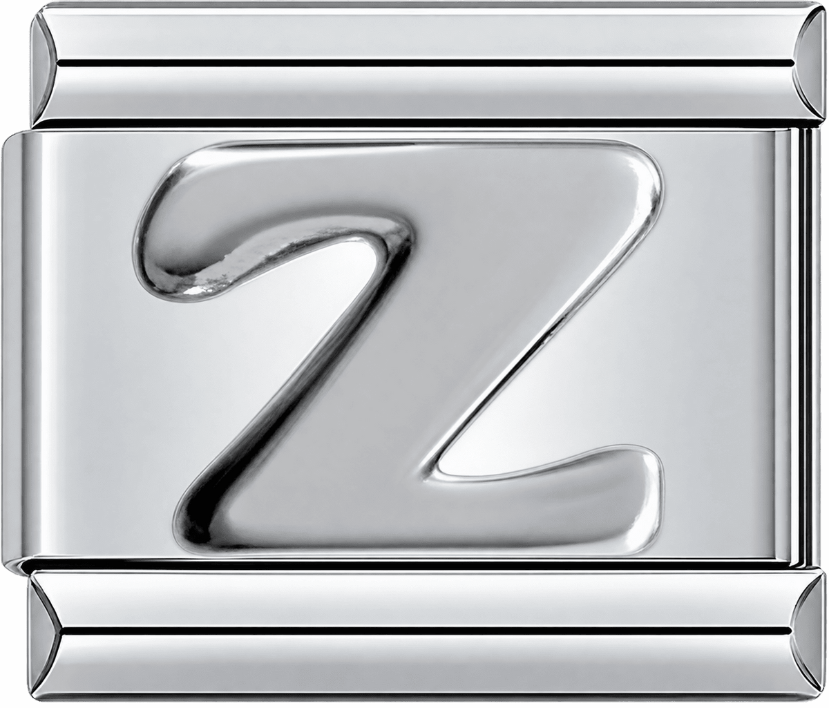 Silver Letter Z Single Charm