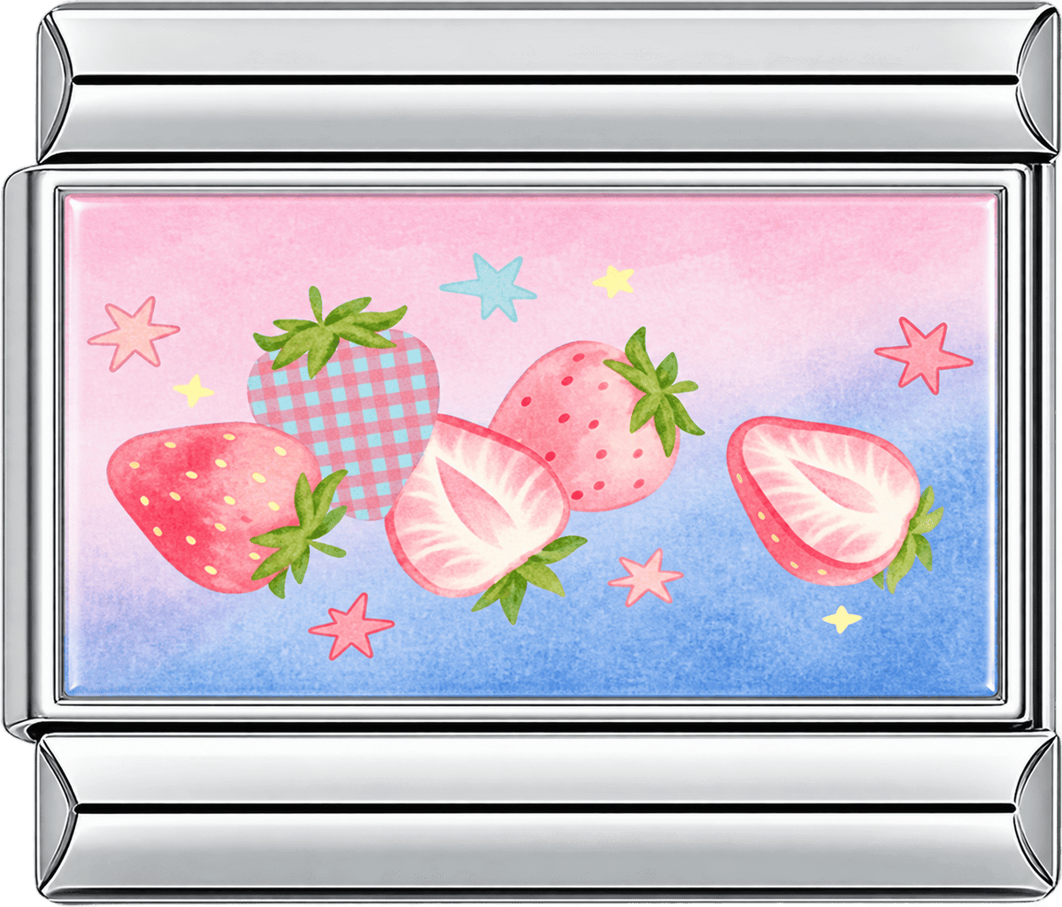 Pastel Strawberry Single Charm