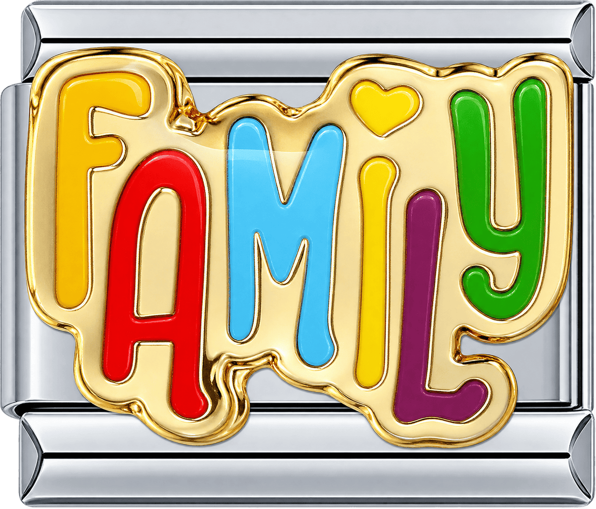 Colorful Family Single Charm
