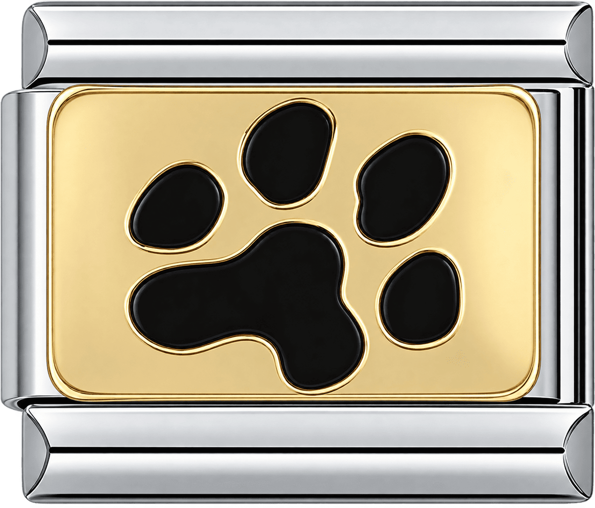 Golden Paw Print Single Charm