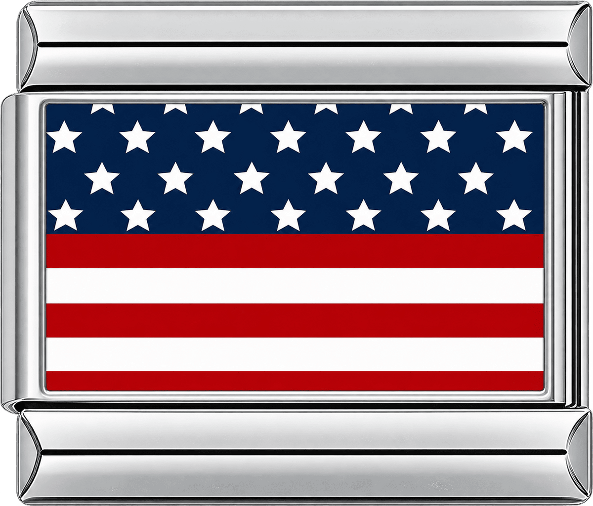 Classic American Flag Pattern Single Charm