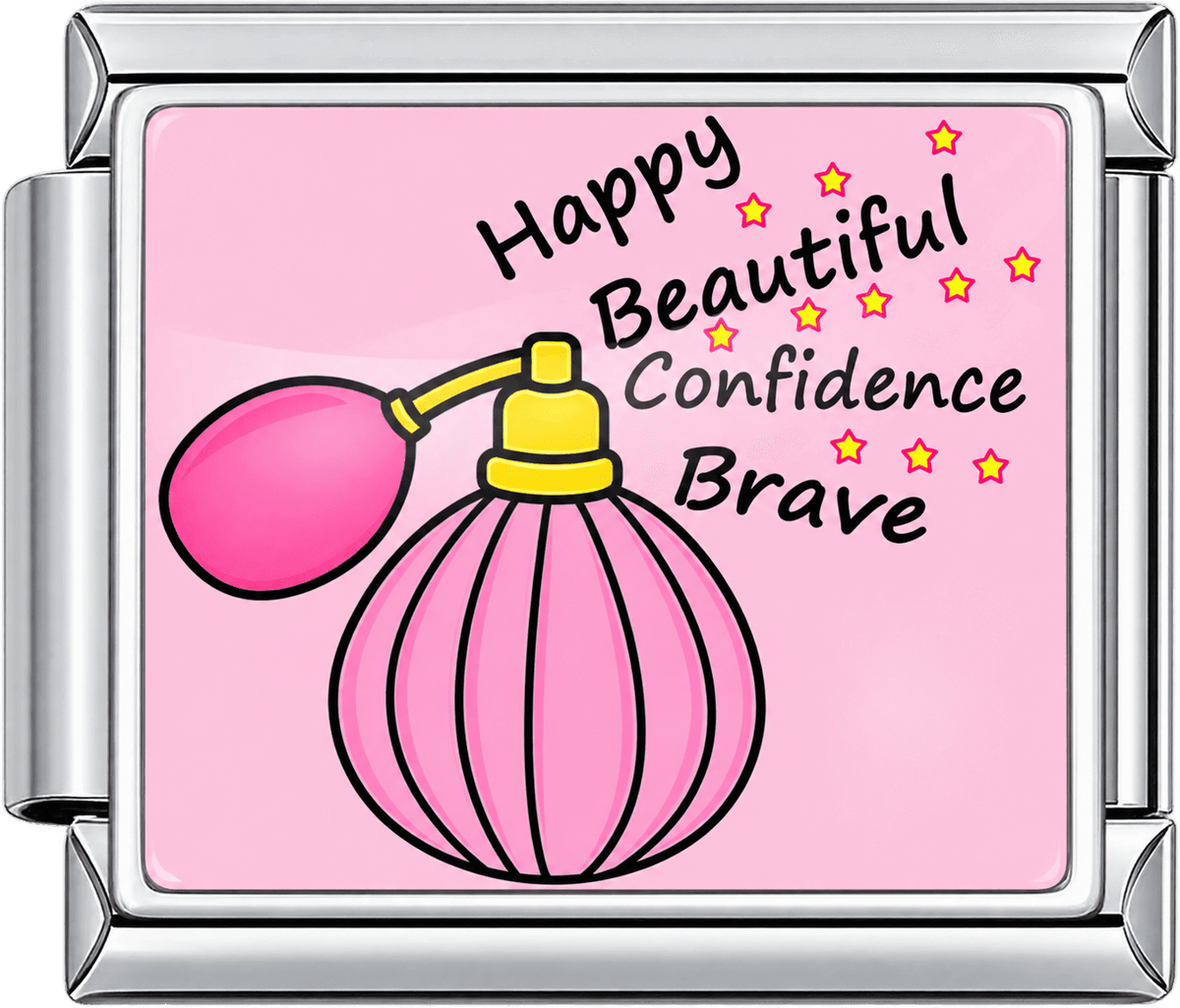 Happy, Beautiful, Confidence, Brave Single Charm