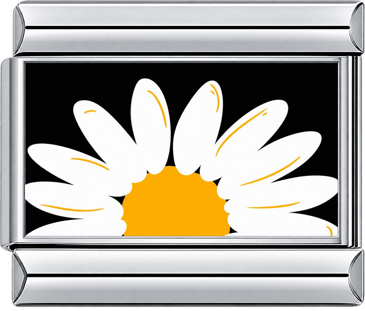 White Daisy Close-Up Single Charm