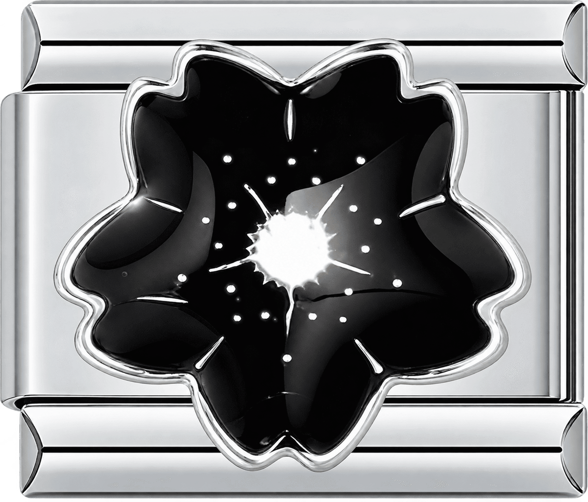 Midnight Starburst Flower Single Charm