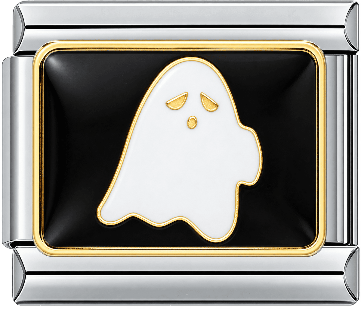 Shy White Ghost Halloween Single Charm