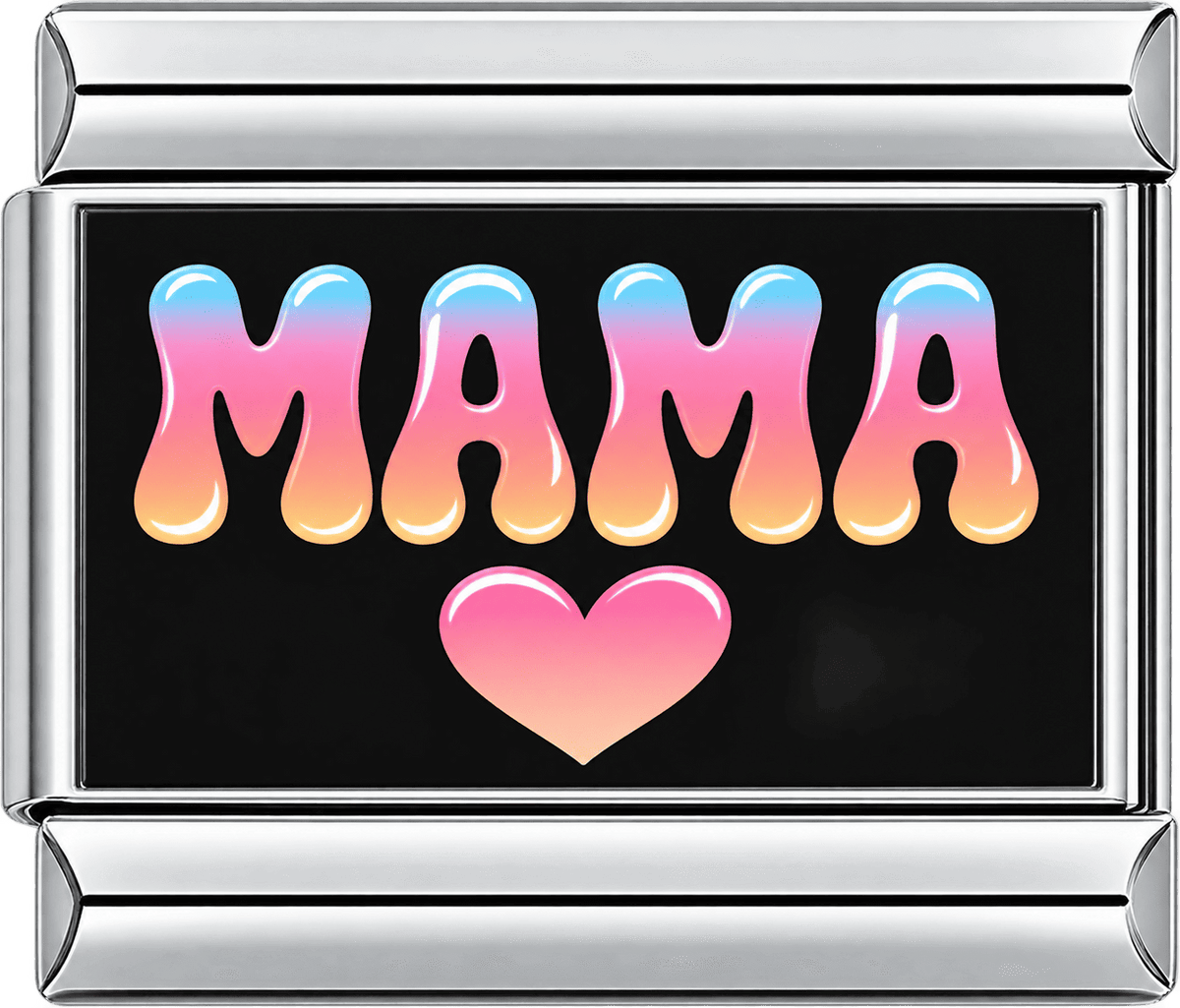 Colorful MAMA Heart Single Charm
