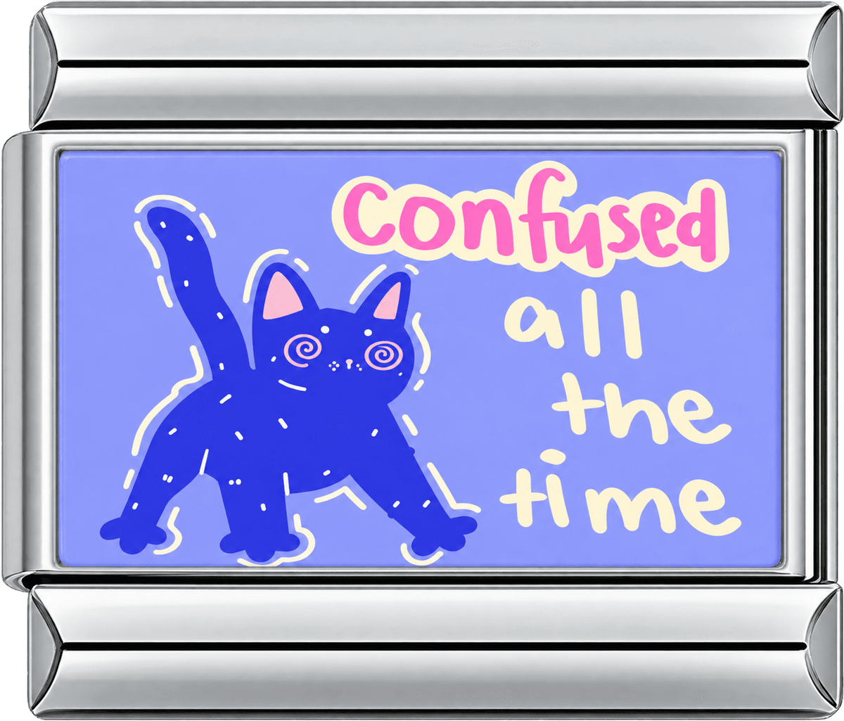Confused All The Time Cat Single Charm