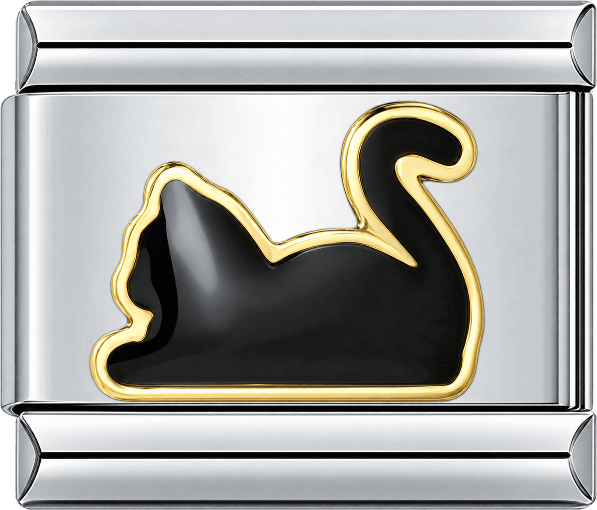 Midnight Curl Cat Single Charm