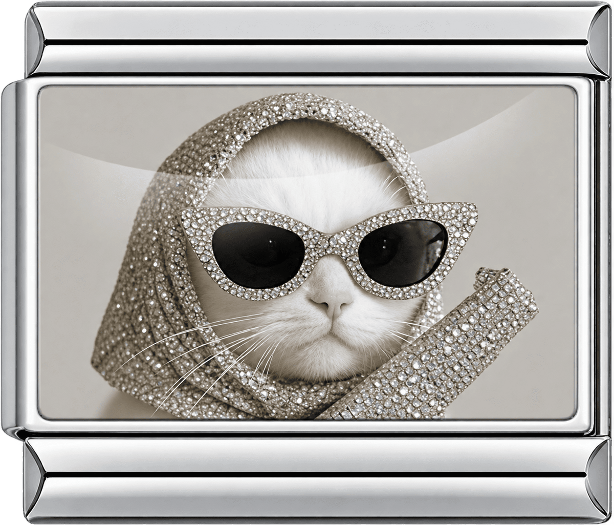 Bling Glam Cat Single Charm