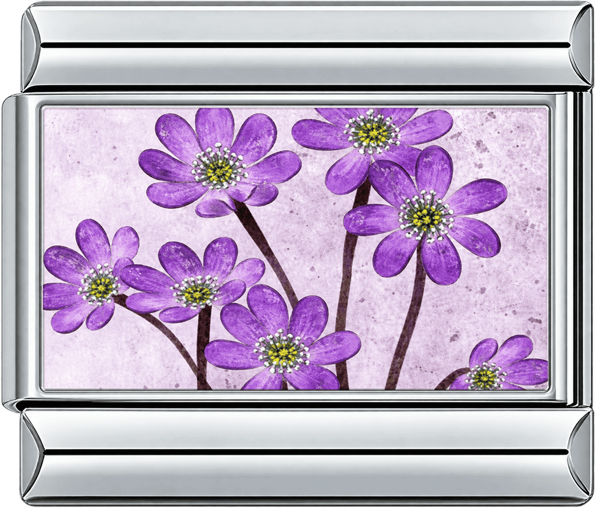Purple Wildflower Garden Single Charm