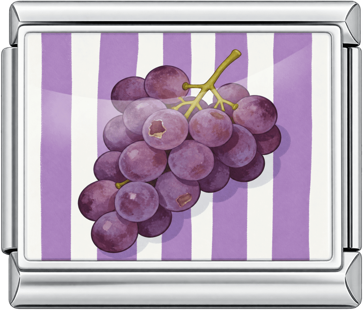 Striped Grape Single Charm