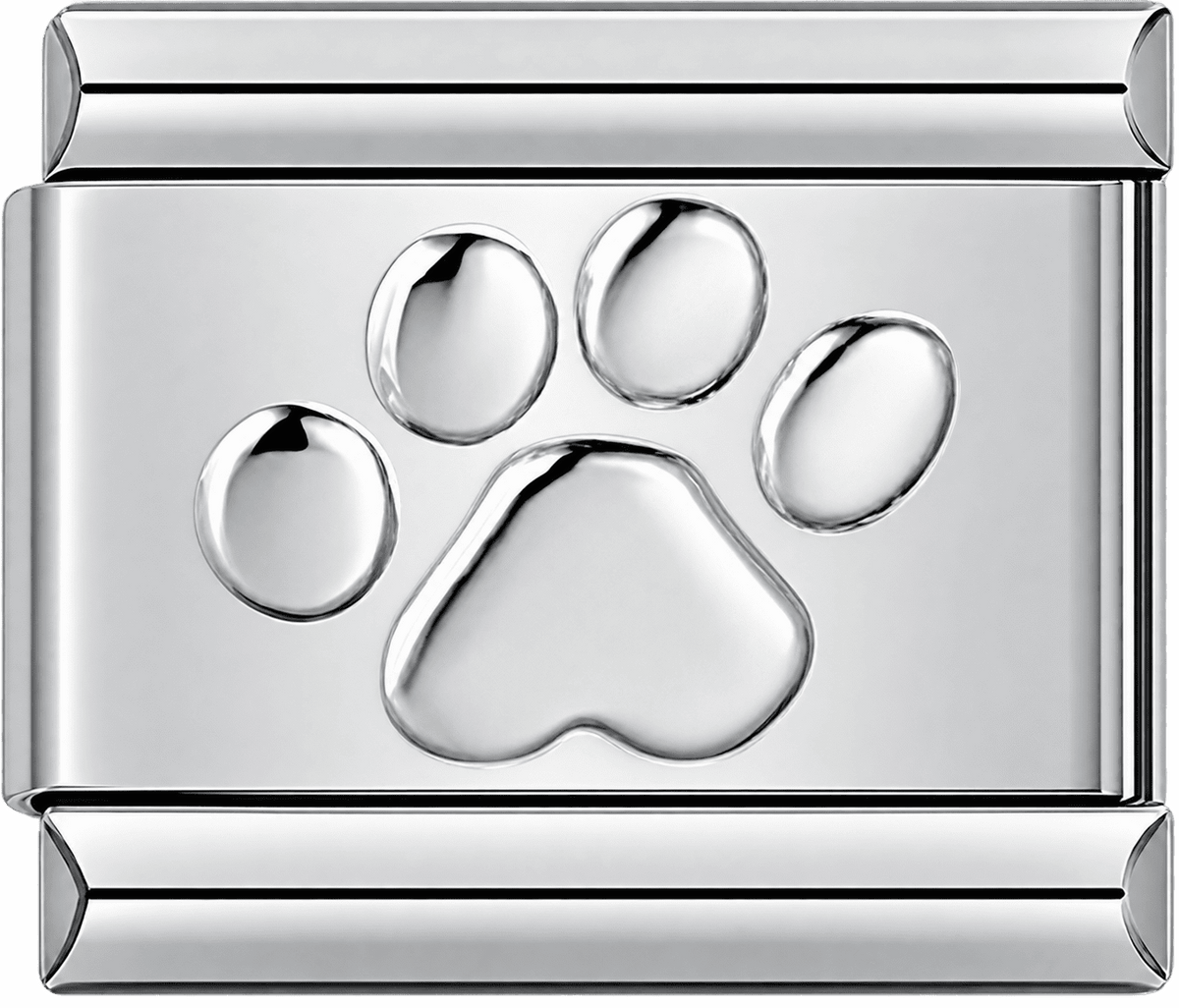 Silver Paw Print Single Charm