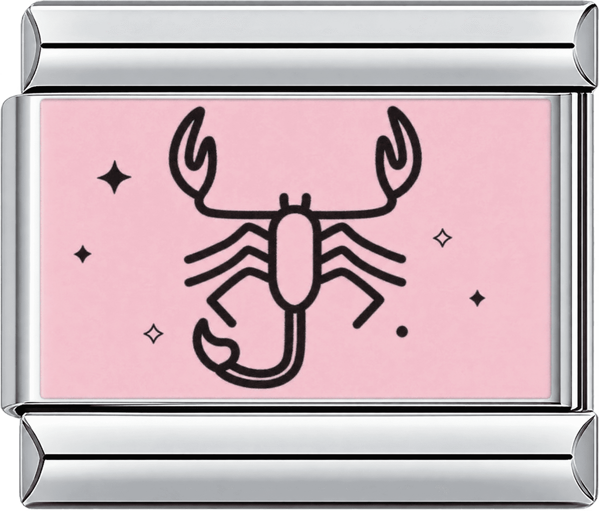 Pink Scorpio Single Charm