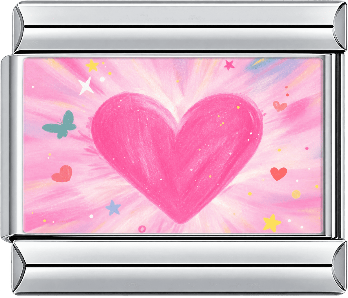 Sparkle Heart Single Charm