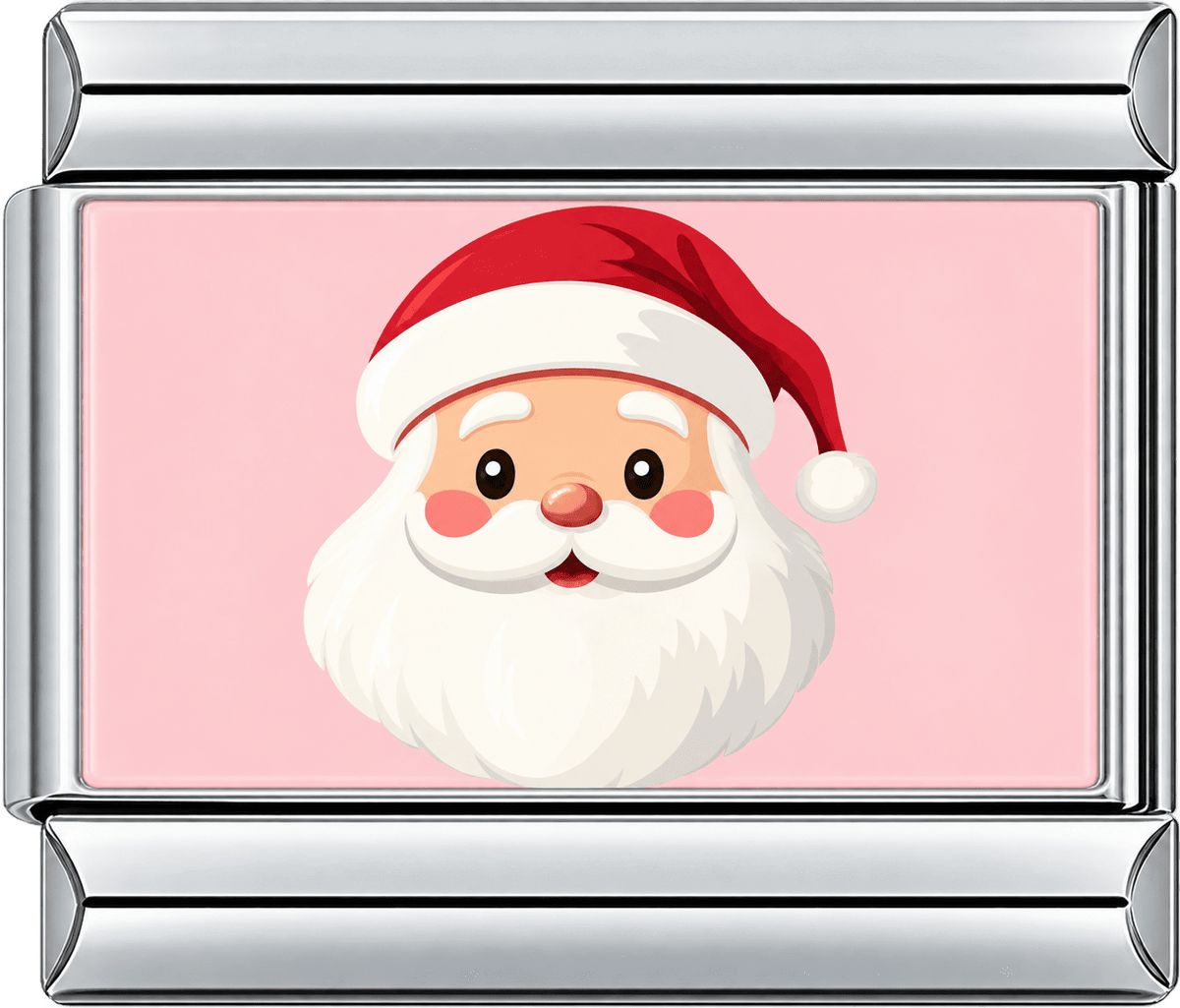 Pink Santa Clause Single Charm
