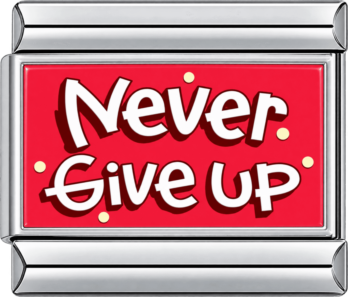 Red Never Give Up Single Charm