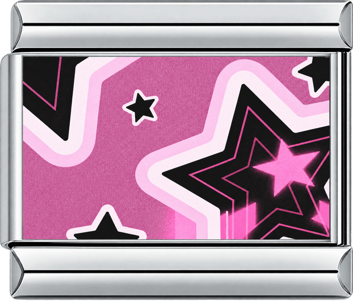 Neon Pink Star Layers Single Charm